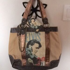 EVIS PRESTLEY VINTAGE CANVAS TOTE BAG